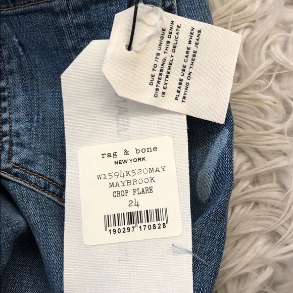NEW • Rag & Bone • Crop Flare Jean Maybrook Blue - Picture 8 of 8